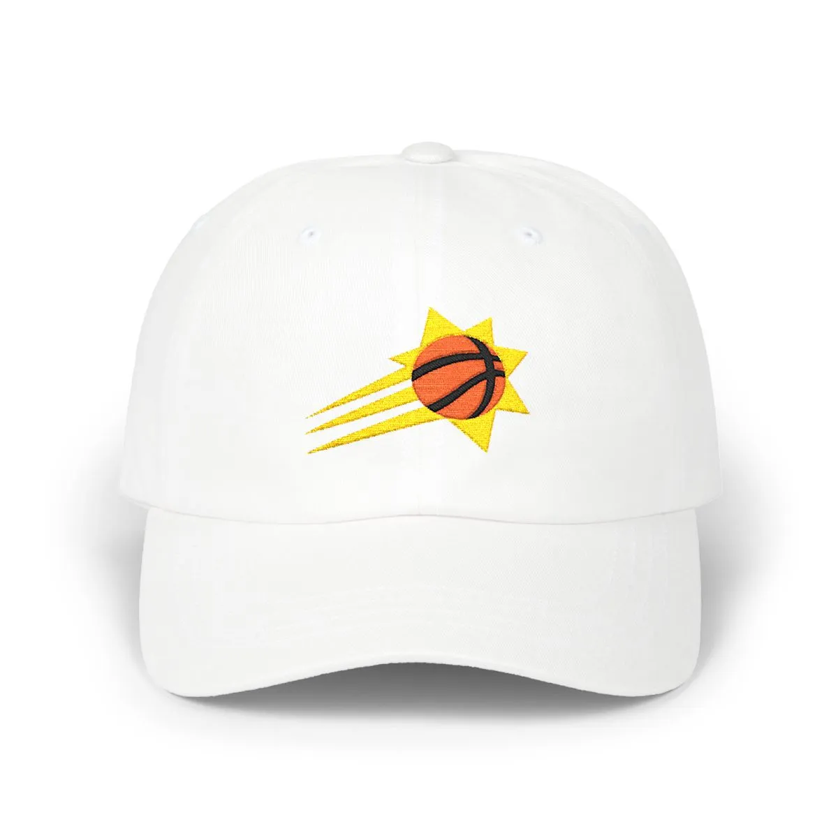 Arizona Basketball embroidered dad cap in Gold, Orange & Black, front view
