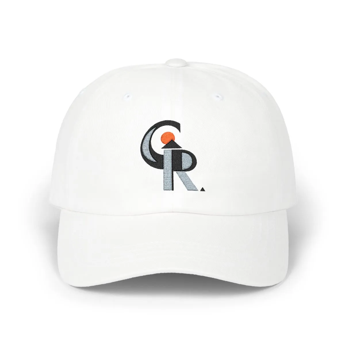 Colorado Baseball embroidered dad cap in Black, Grey & Orange, front view
