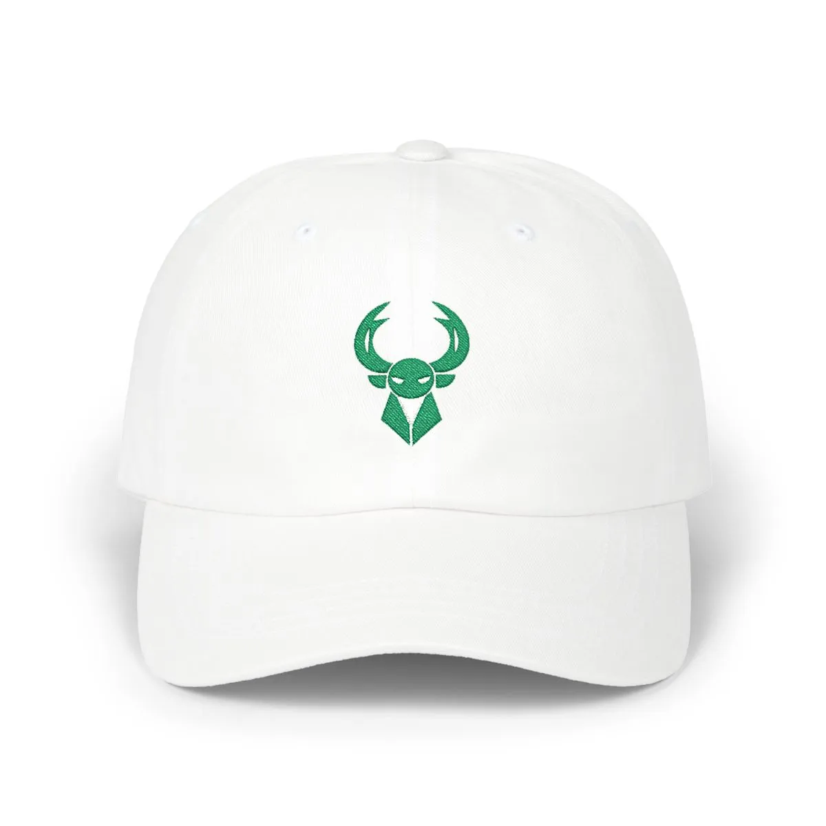 Milwaukee Basketball embroidered dad cap in Kelly Green & White, front view