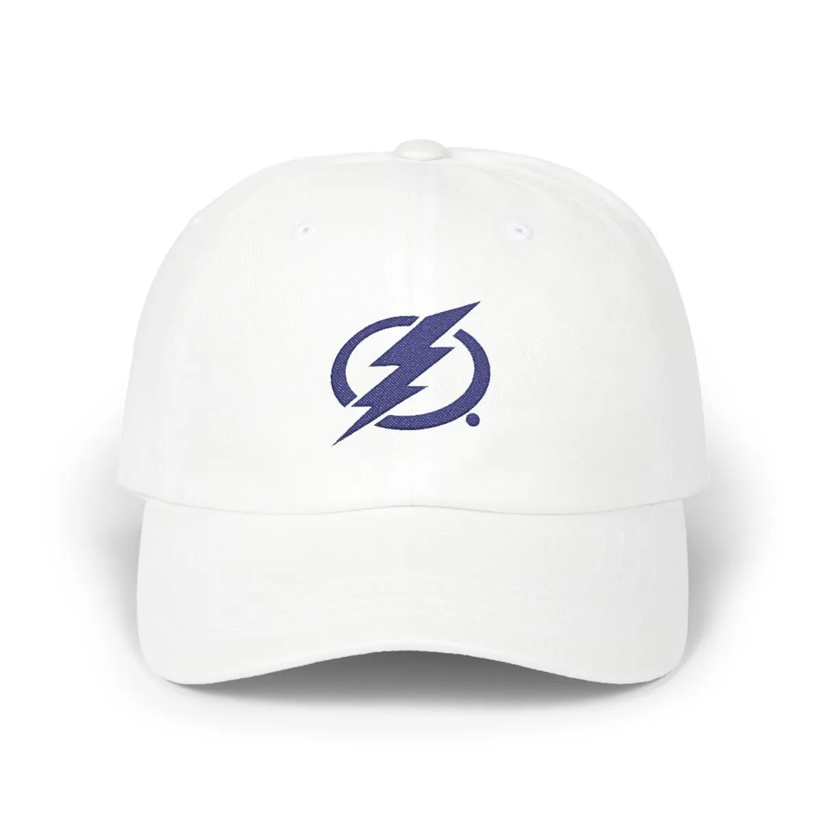 Tampa Bay Hockey embroidered dad cap in Navy, front view